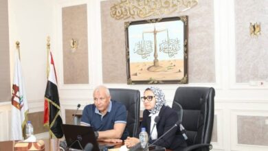 محافظ الوادي الجديد يبحث آليات عمل منظومة ميّكنة صندوق استصلاح الأراضي