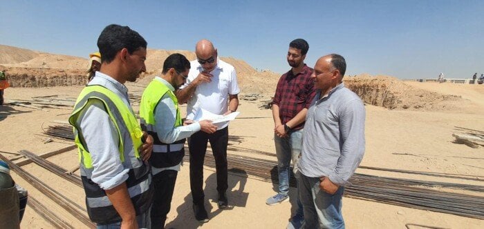 هشام نصر يتفقد سير العمل بفرع أكتوبر.. وبدء تشييد ملاعب كرة القدم